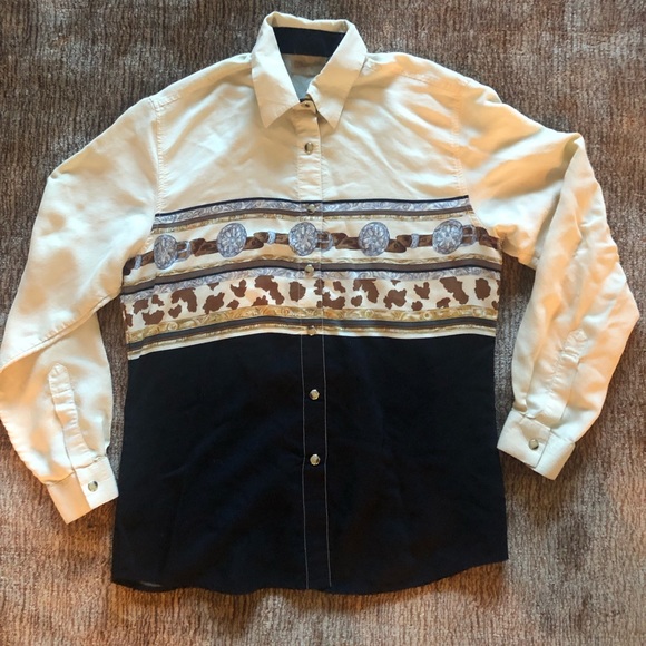 Women’s Wrangler Cow Print Long Sleeve - Picture 1 of 6